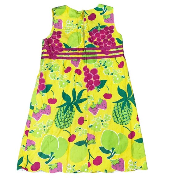 Lilly Pulitzer Vintage White Label Fruit Dress Girls 8 Pineapples Grapes Print - Picture 7 of 7